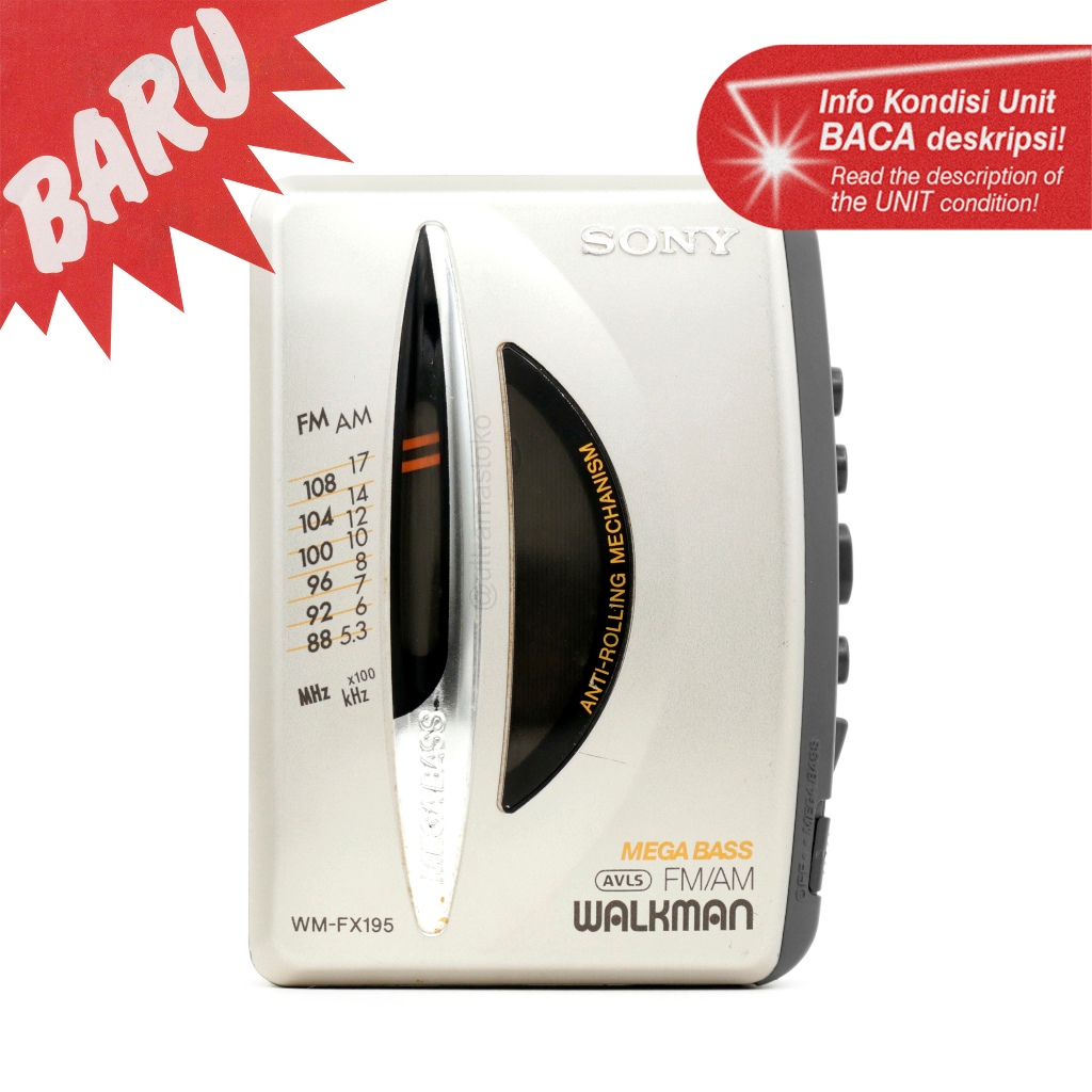 WALKMAN SONY WM-FX195 (Krem) - Pemutar Kaset / Radio Stereo