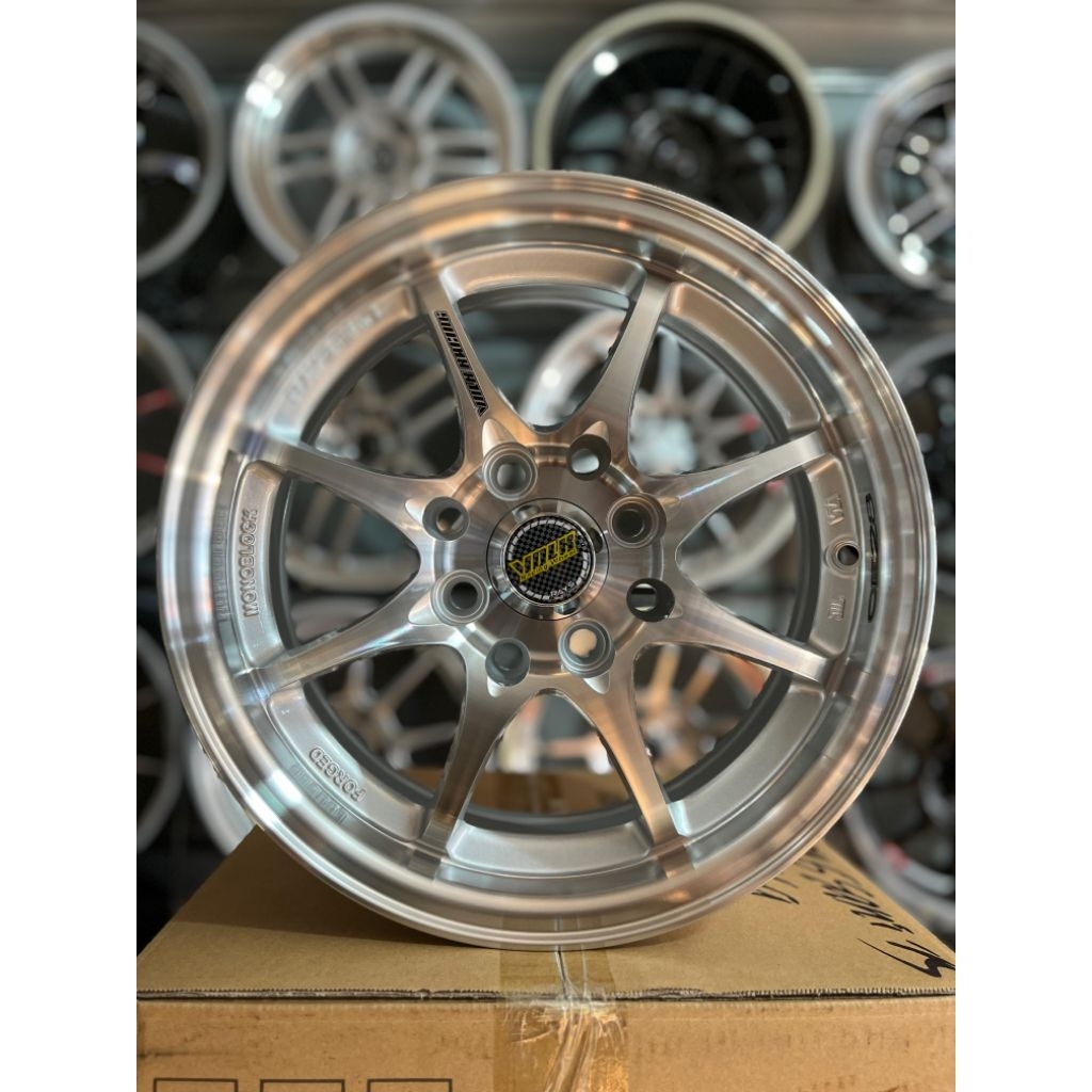 velg mobil ce28 r14 full polish pcd 4x100/114 kondisi baru