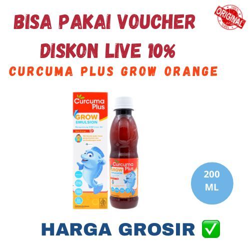 Curcuma Plus Grow Emulsion 200 ml vitamin anak untuk pertumbuhan dan nafsu makan anak