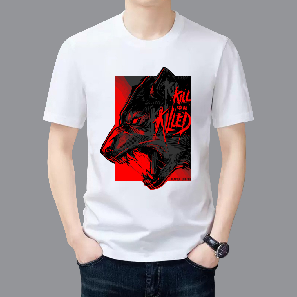 KAOS PRIA/WANITA/KAOS DISTRO/KAOS KEREN/KAOS DEWASA TERLARIS/KAOS LENGAN PENDEK / MACAN MERAH