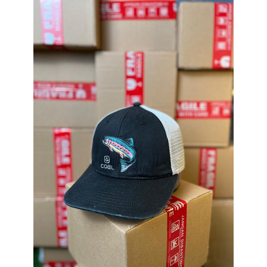 Topi Mancing Fishing Cap Topi Brand Topi Original Coal Fish Art