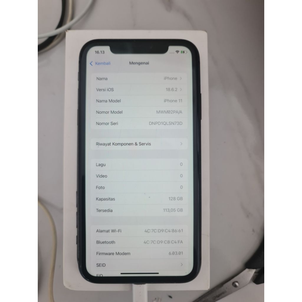 mesin iphone 11 normal tested ex ibox