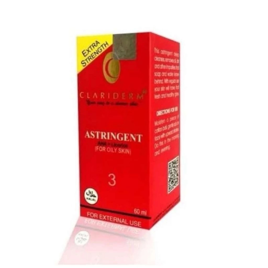 ( BESTSELLER ) TONER WAJAH CLARIDERM ORIGINAL 100% /ALKOHOL CLARIDERM ASTRINGENT ASLI