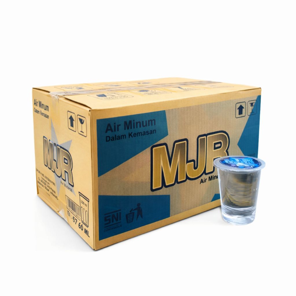 AIR GELAS MERK MJR 220ML HARGA 1 KARDUS ISI 48 PCS MENYEGARKAN