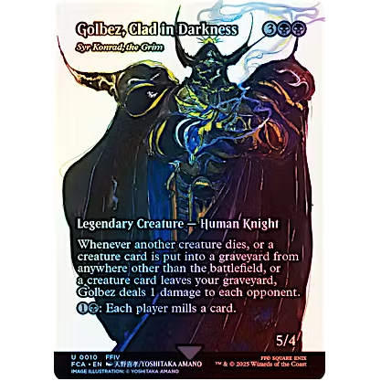 MTG Magic The Gathering Final Fantasy Through the Ages Foil: Syr Konrad, the Grim (0010 - Golbez, Cl