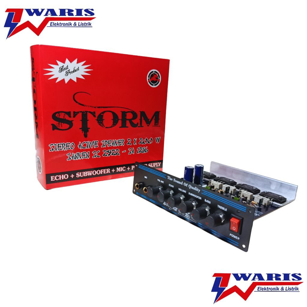 Mesin Speaker Aktif Stereo Amplifier Sanken 200w plus Subwoofer Echo STORM