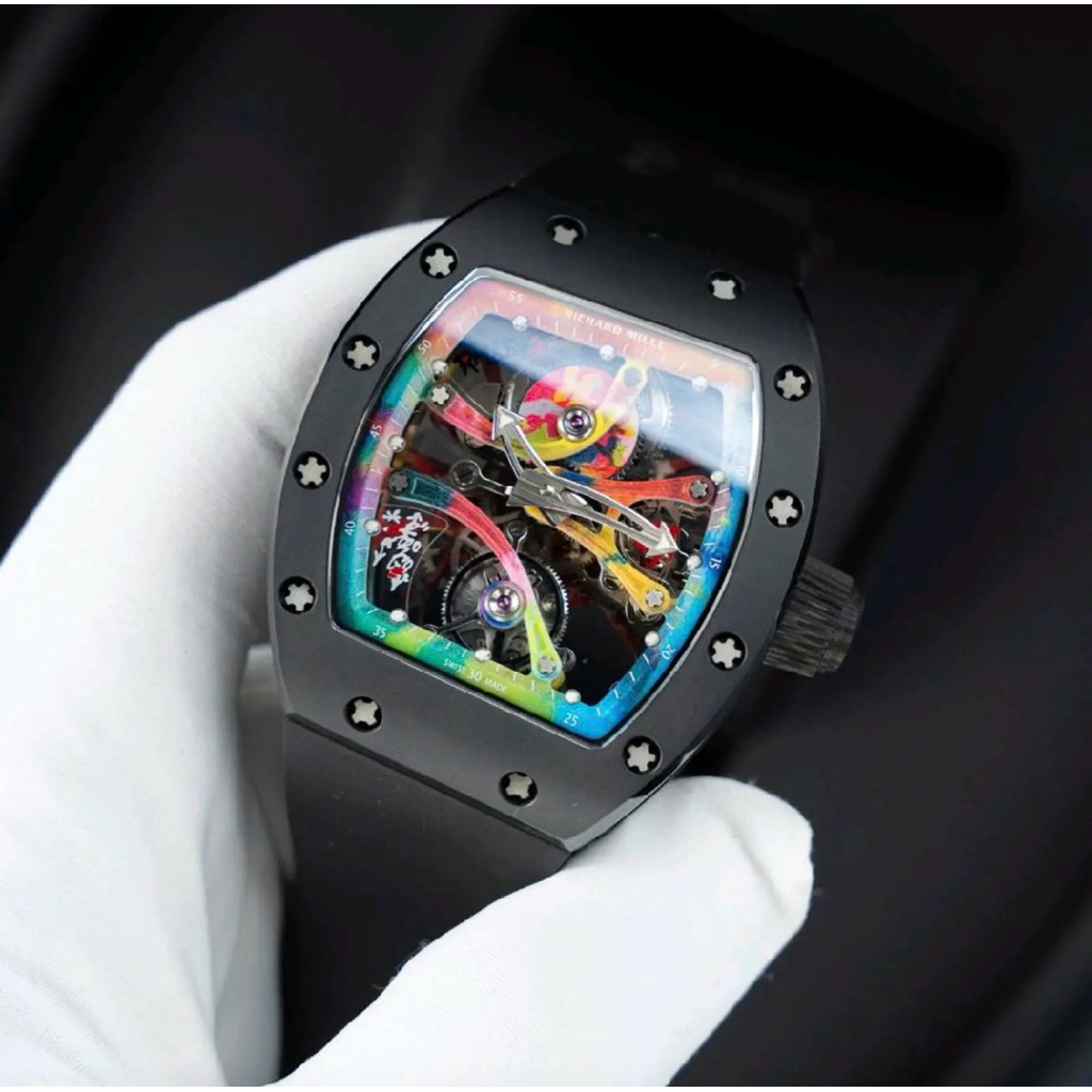 JAM TANGAN RM68-01 TOURBILLON CERAMIC BLACK