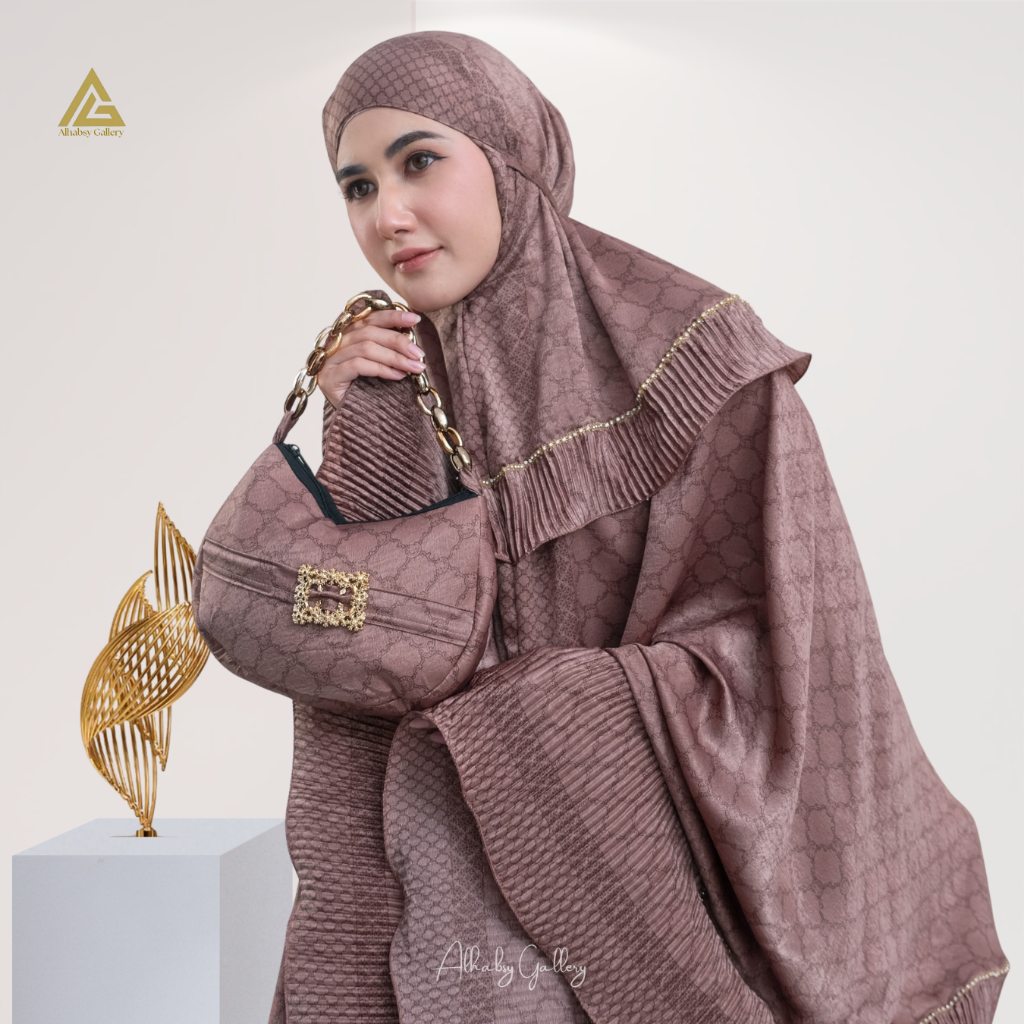 Alhamdulillah - Mukena Dewasa Mewah 2in1 Premium Santorini Rumput Laut Series