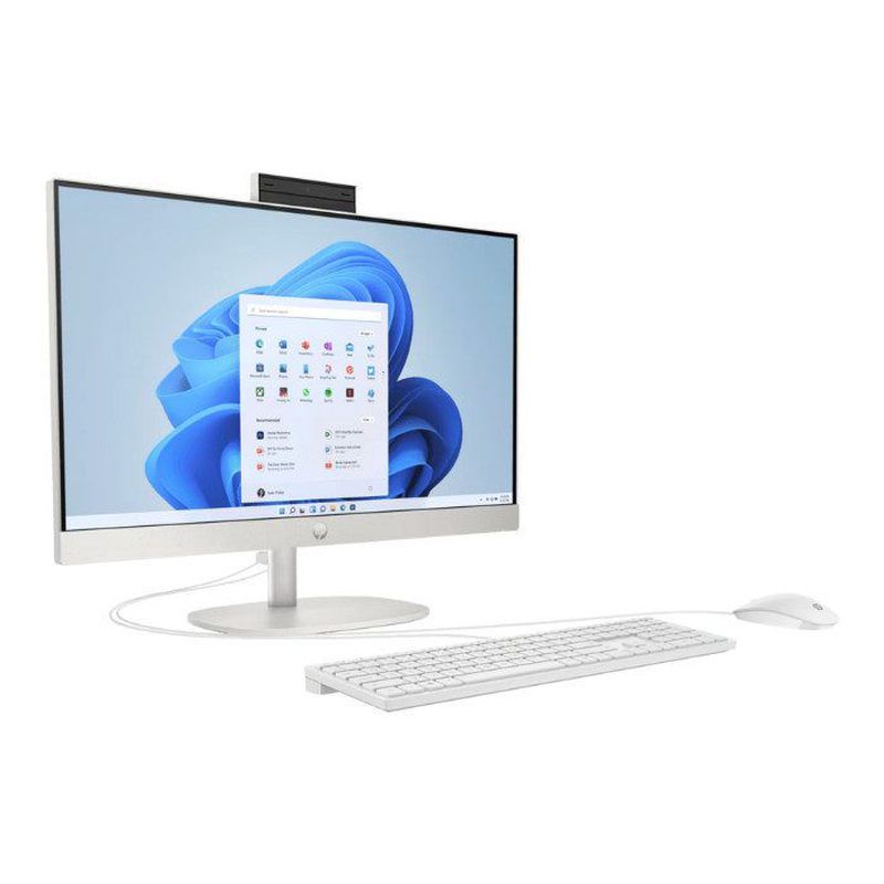 PC HP AIO 24-cr0223d/Intel Core i5-1334U/8GB/512GB SSD/23.8INCH FHD/Win 11 Home+OHM 2024+M365/White