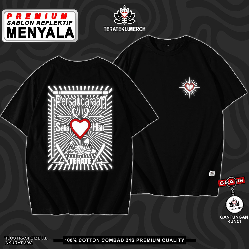 KAOS & HOODIE PSHT - REFLEKTIF MENYALA - TUGU PAKEM LOGO PSHT