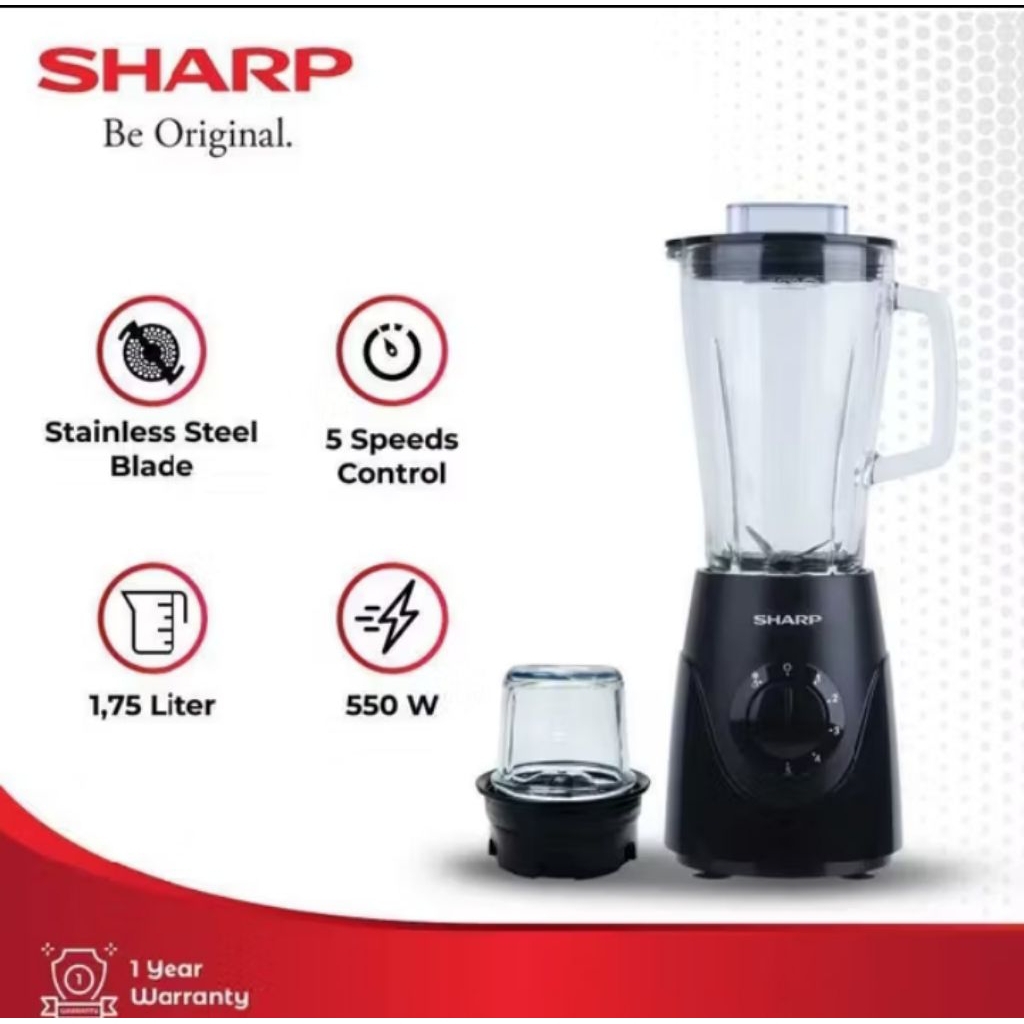 BLENDER SHARP KACA EM-TI175G GARANSI