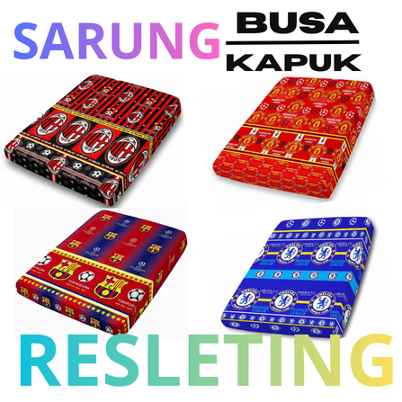 sprei resleting khusus motif bola | kain polyester/katun china | harga murah | bisa COD | ALL SIZE