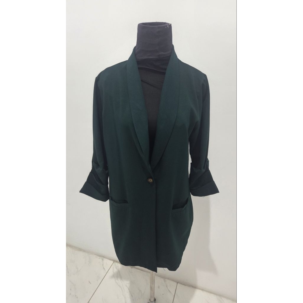 Preloved Blazer Hijau Pekat