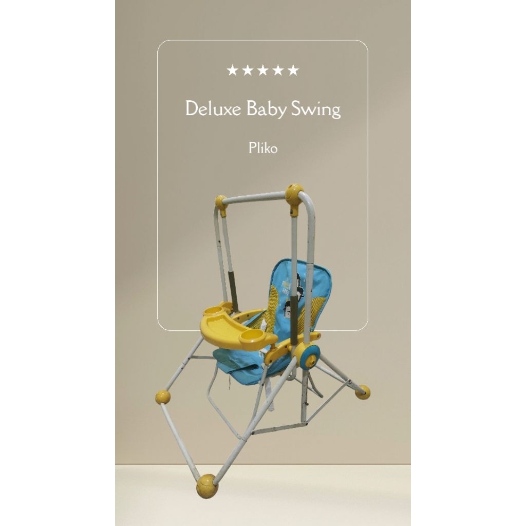 Deluxe Baby Swing Pliko | Ayunan Bayi Kokoh & Nyaman | Bekas Terawat