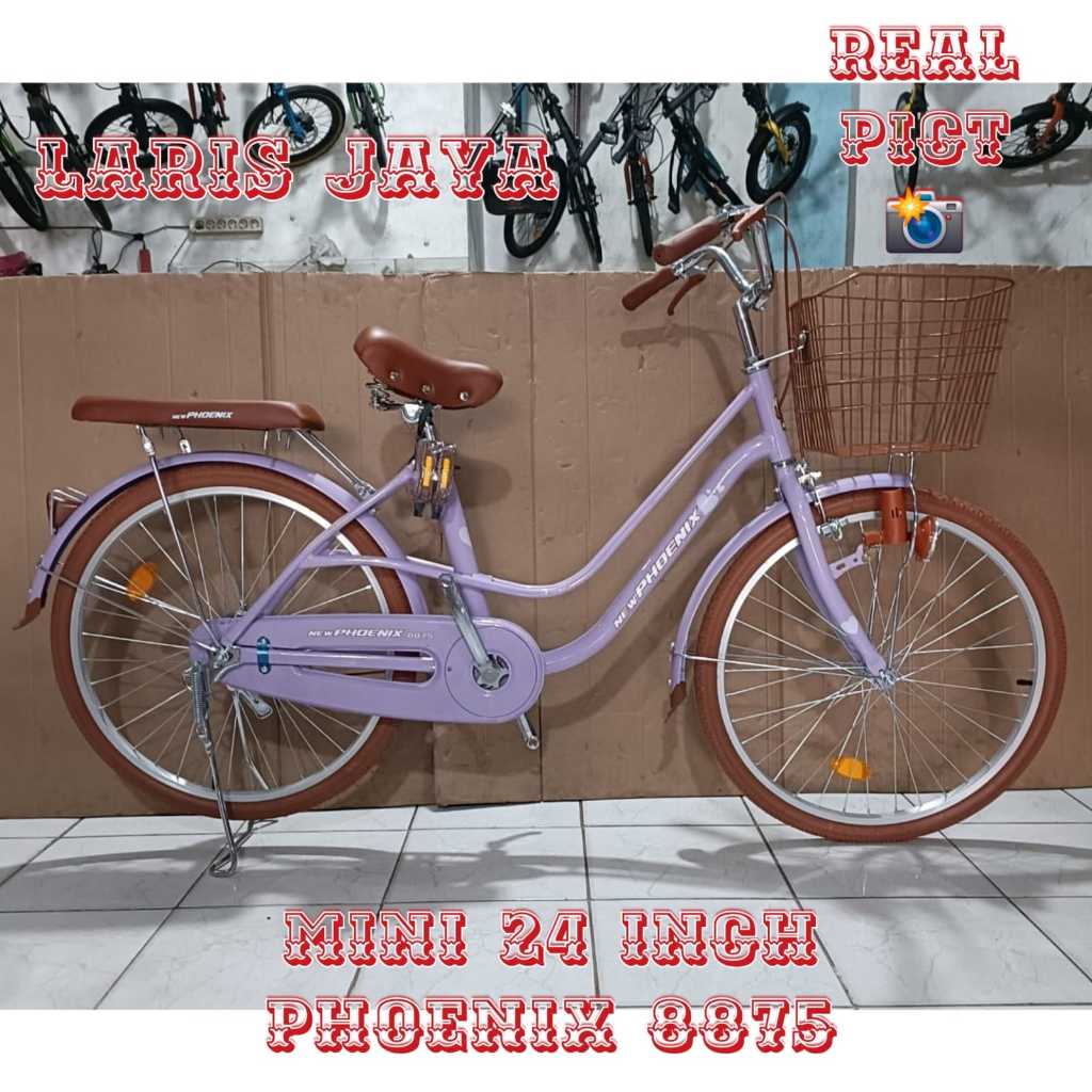 Sepeda Mini PHOENIX NP 8875  2025 Dewasa Keranjang 24 Inch Terbaru