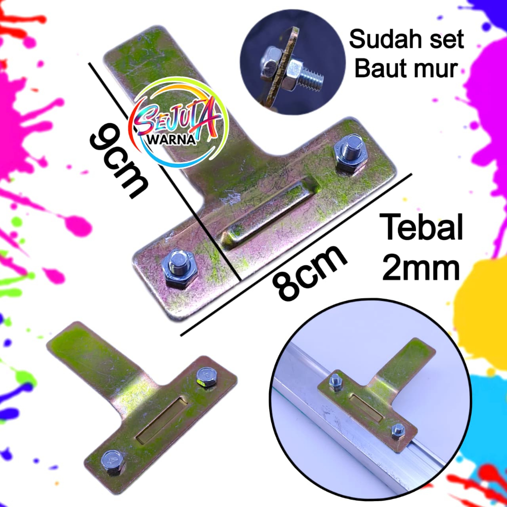 LETTER T SCREEN SABLON ALUMUNIUM PRESISI