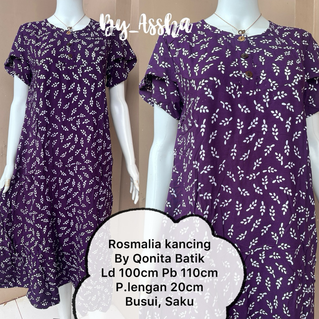 Daster Batik Qonita Pekalongan Rosmalia Kancing