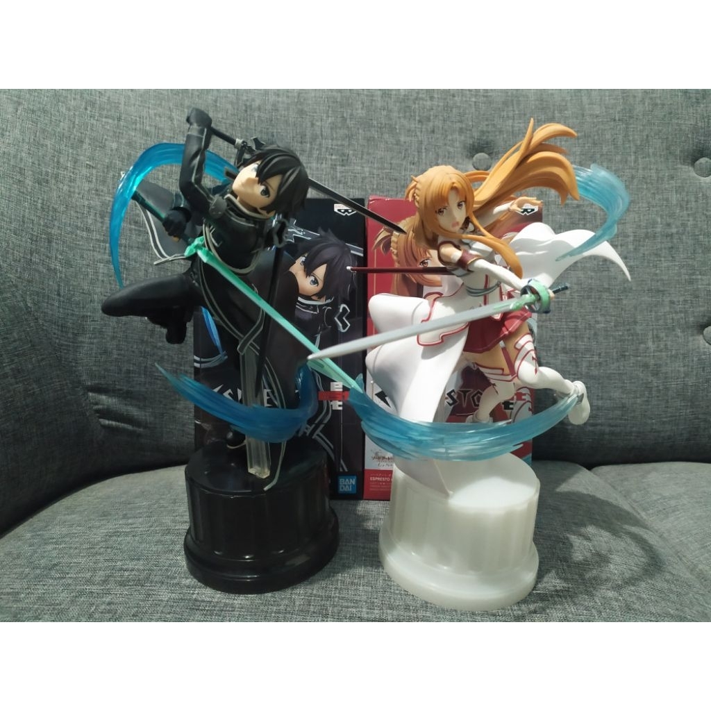Banpresto Espresto EXTRA MOTIONS Kirito & Asuna Sword Art Online SAO Figure