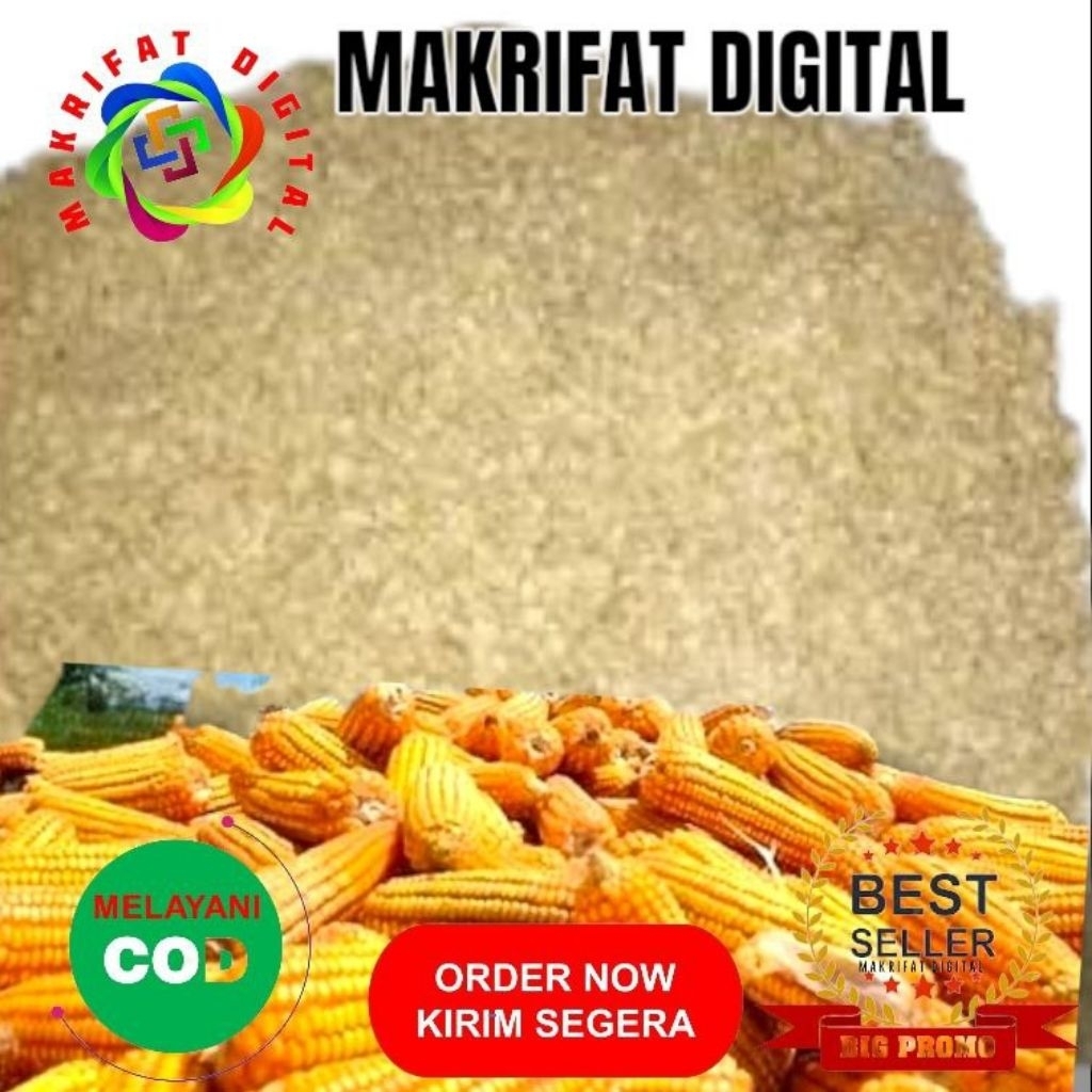 MAKRIFAT DIGITAL Paket 9 Kg TEPUNG JAGUNG HALUS Pakan Ternak DOC DOD Karbohidrat Penggemuk Ternak Un