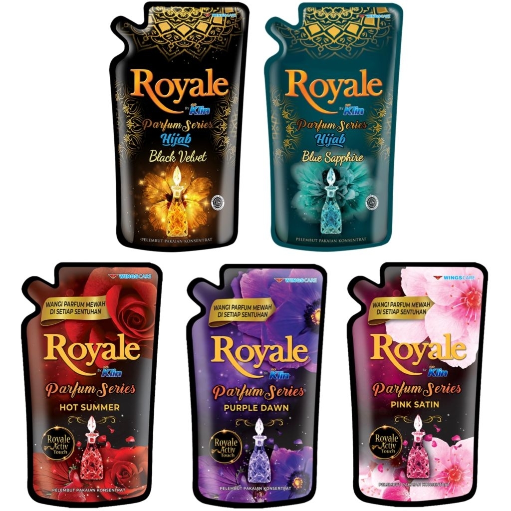 Royale Parfum Series by so Klin Pelembut Pakaian pewangi aroma mewah purple down pink satin hot summ