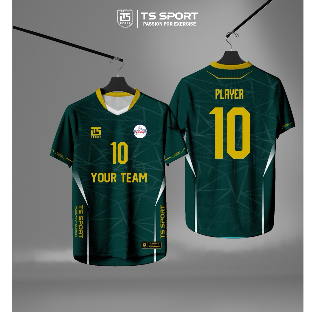 Kaos Jersey Voli Full Printing Gratis Tambah Nama Nomor Logo Sponsor