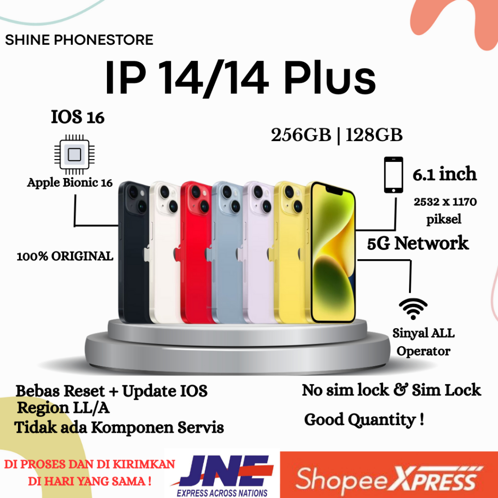 iPhone 14 Plus second inter like new original bebas reset