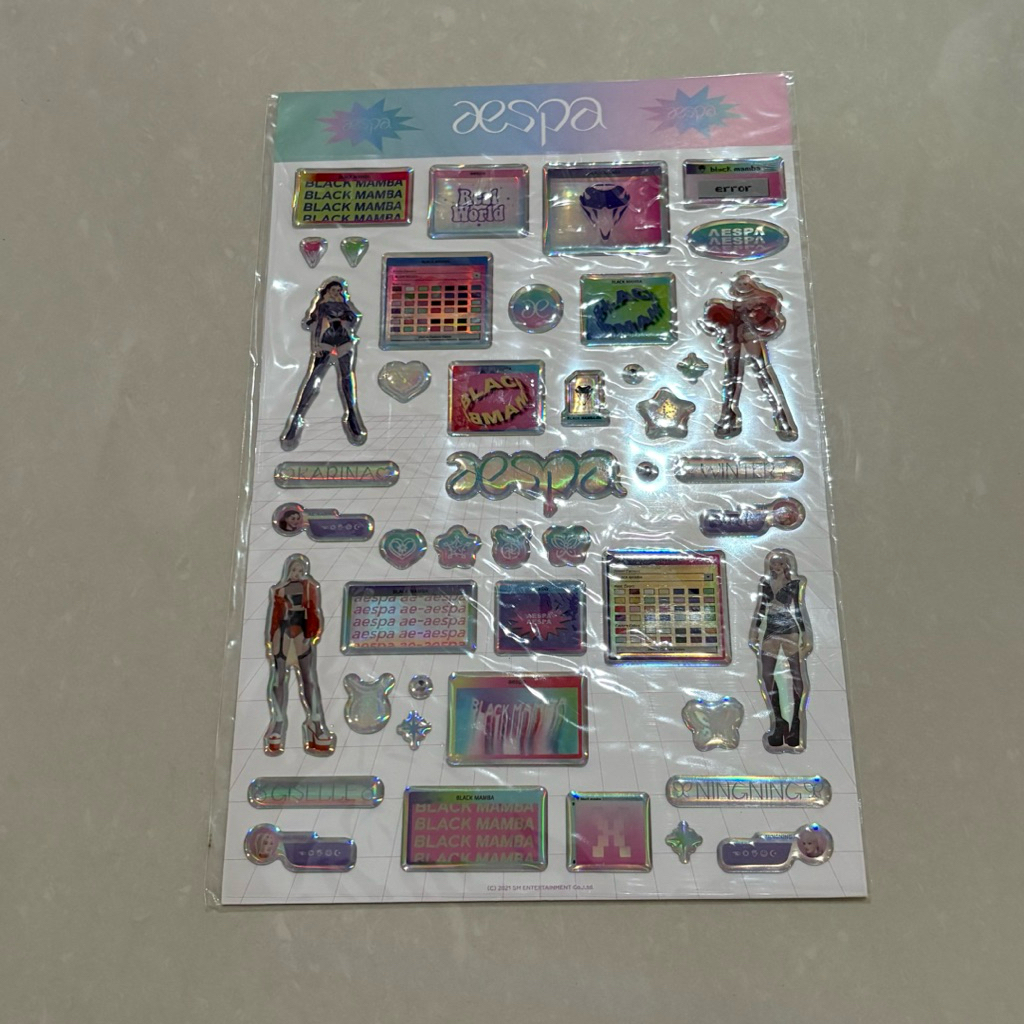 aespa nct dream epoxy sticker