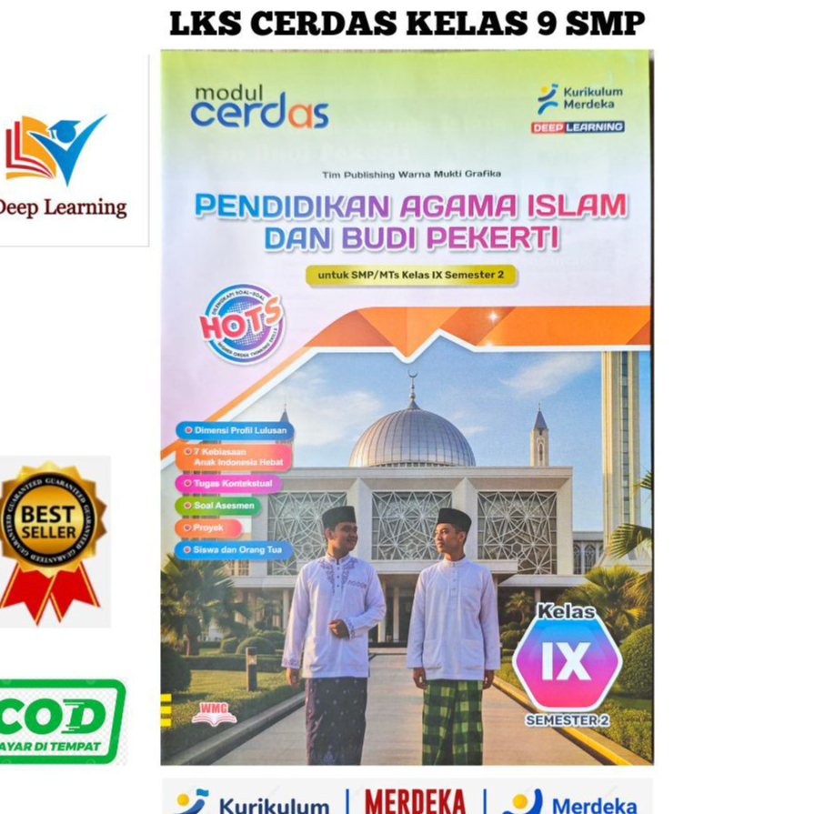 Lks Cerdas Pendidikan Agama Islam Kelas 9 SMP/MTS Semester 2 Kurmer  Murah 64 Hal