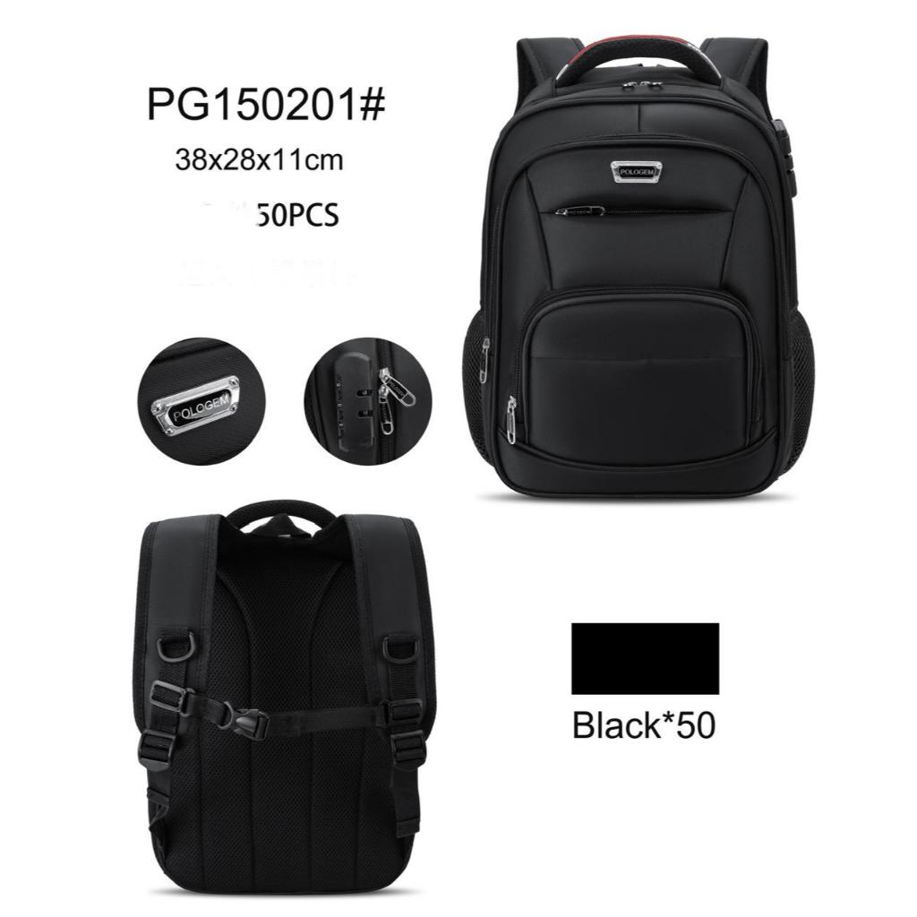 Pologem 14" Tas Anak Usb Port Raincoat Import