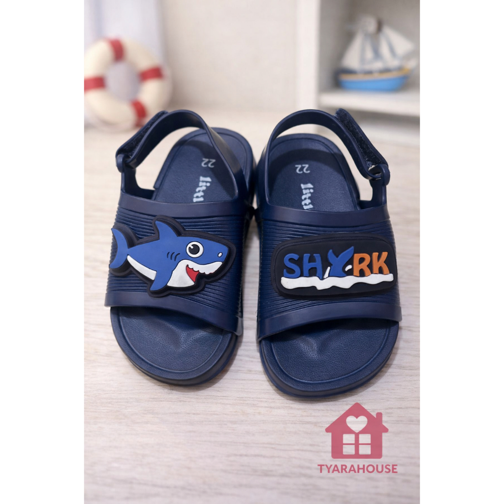 [LED] SANDAL SEPATU LITTLE M ORIGINAL SANDAL SLINGBACK BABY SHARK Little M Baby Shark Sandal Anak La