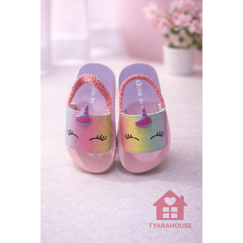 SANDAL SEPATU ANAK LITTLE M ORIGINAL Little M Little Rainbow Sandal Slipper Anak Perempuan