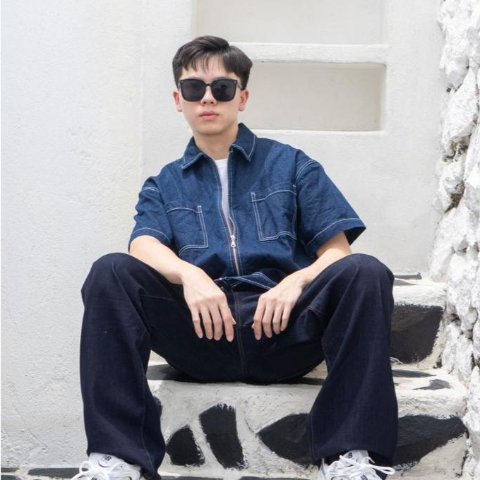 CAVENDY Jaket Jeans Denim Boxy Fit Premium | AERO