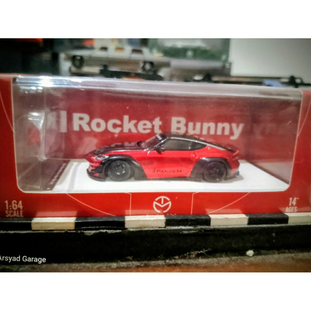 Diecast TimeMicro Time Micro Rocket Bunny Nissan 400 Z 400Z Metallic Red Segel
