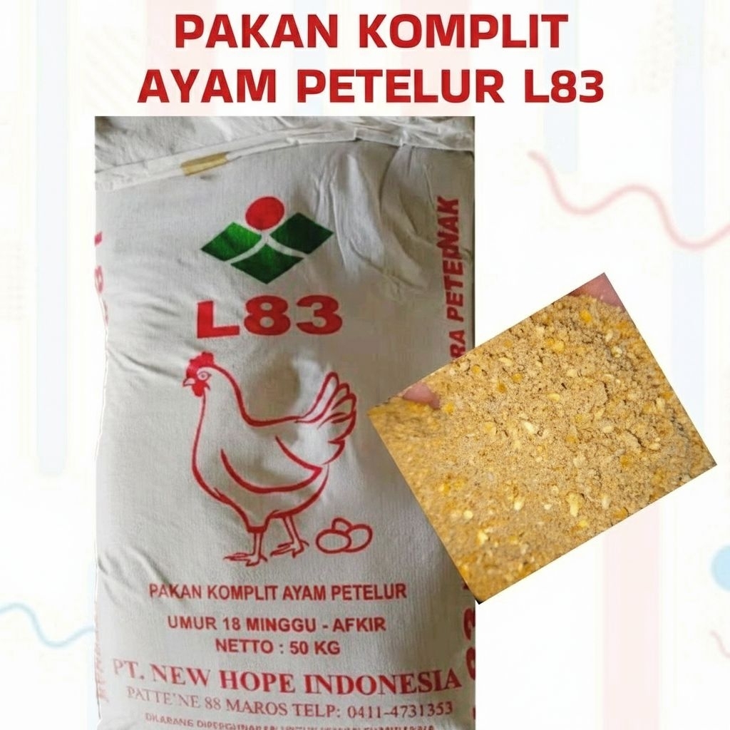 PAKAN AYAM KOMPLIT/PUR AYAM PETELUR REPACK L83 - NEW HOP ORIGINAL