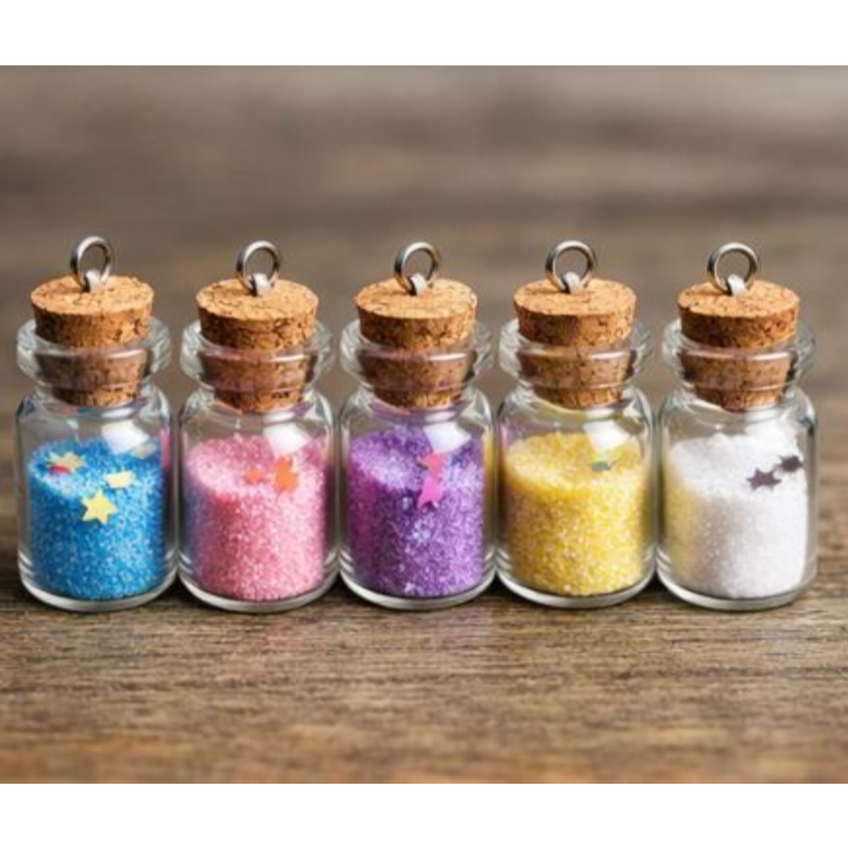 Mainan Botol Kaca Mungil Mini Realistik | Hiasan Imut Koleksi & DIY