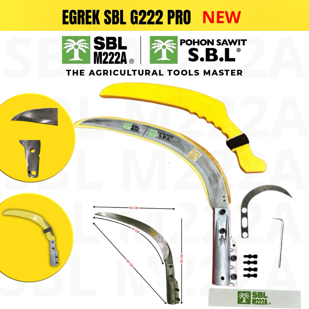 SBL G222 Pro premium egrek/sabit sawit tanpa asa siap pakai