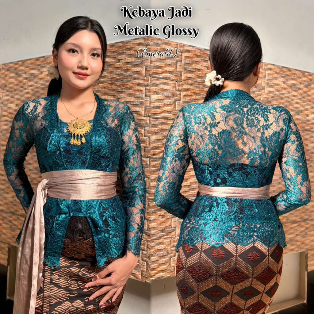 KEBAYA BALI JADI BROKAT METALIK GLOSSY | KEBAYA BALI | KEBAYA BROKAT | KEBAYA WISUDA | KEBAYA BROKAT