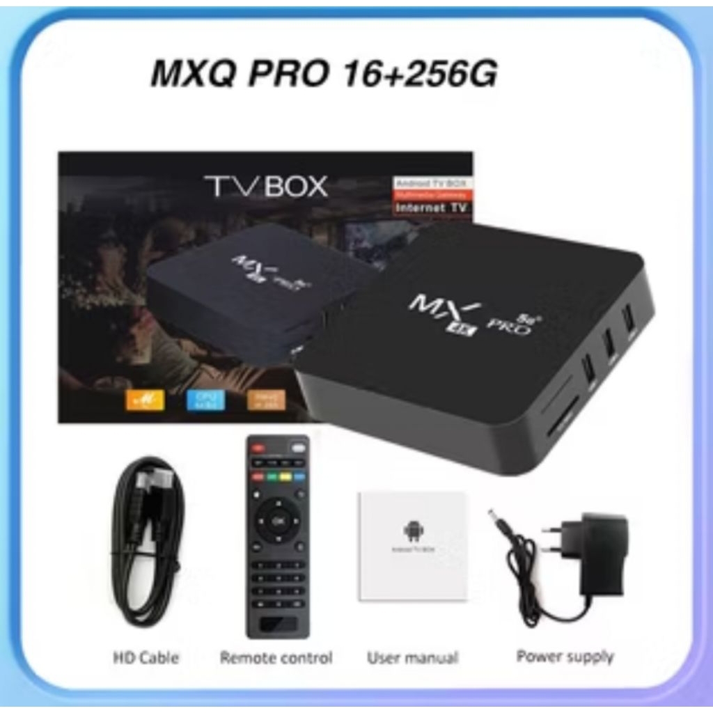 TV Box Android (STB Android) Android TV Box WiFi TV 16GB/256GB