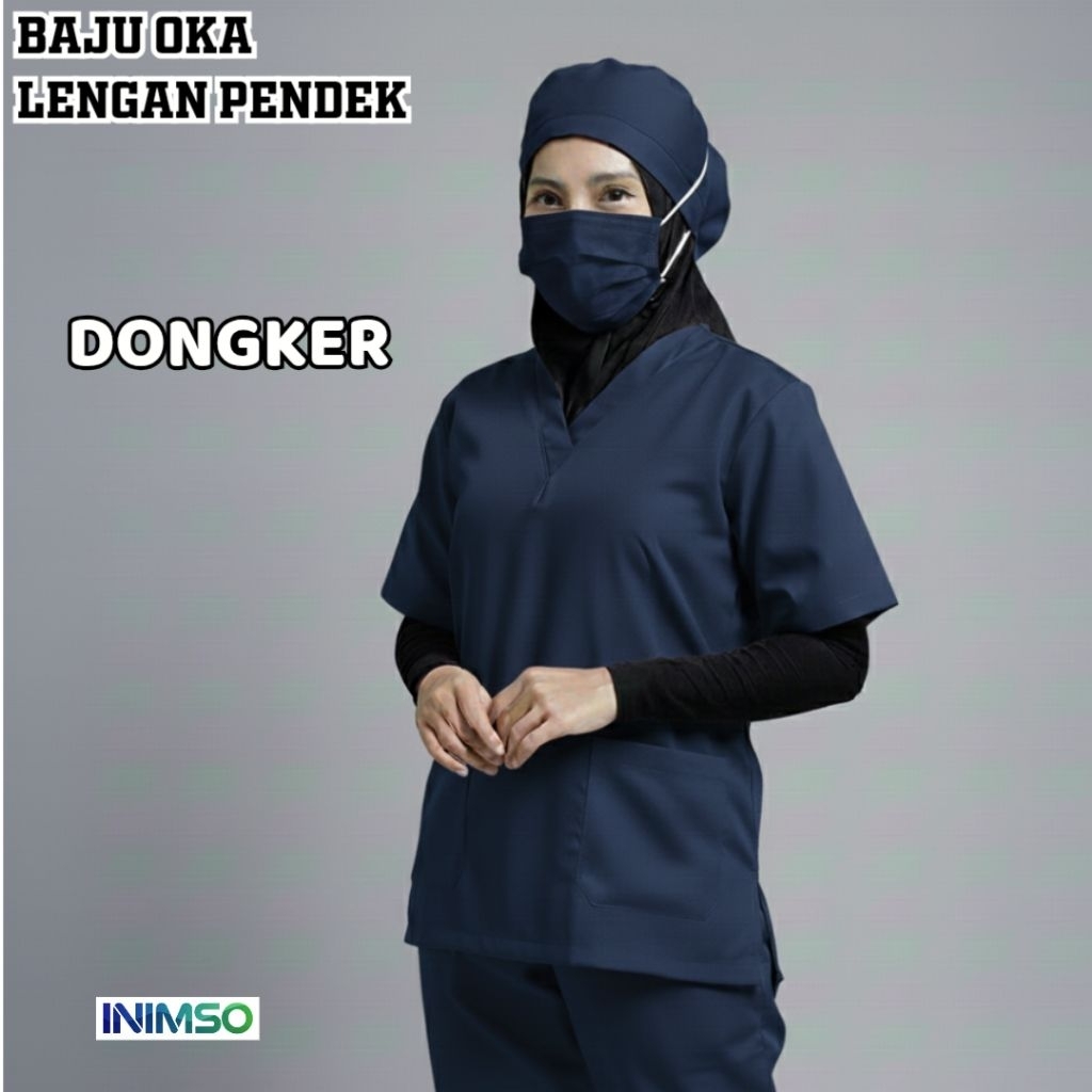 BAJU OKA LENGAN PENDEK TOYOBO WARNA NAVY