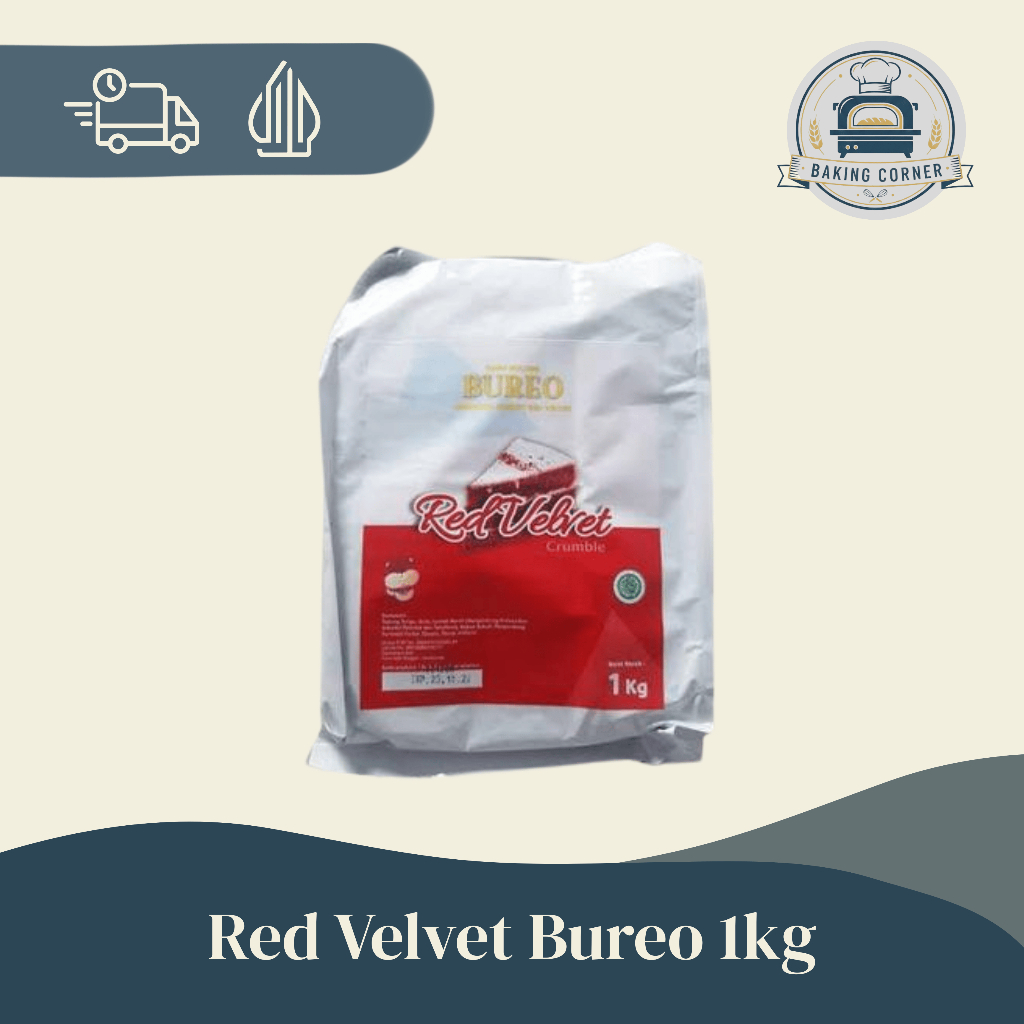 RED VELVET BUREO 1KG BISKUIT CRUMBLE PREMIUM REMAHAAN BISKUIT MERAH KEMASAN BESAR TERSEDIA VARIAN HA