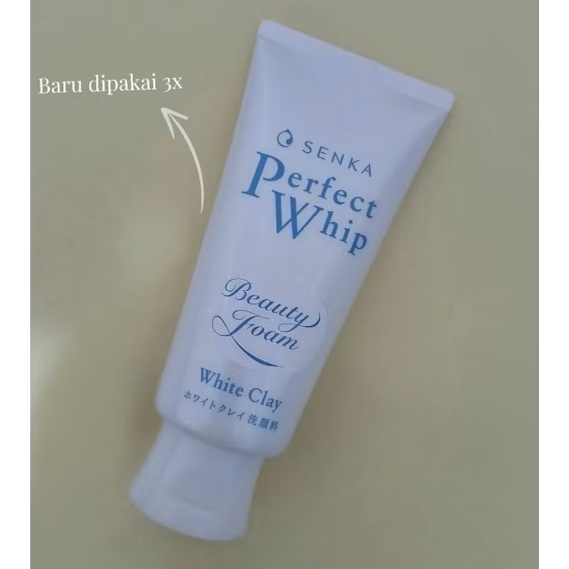 preloved facial wash senka white clay