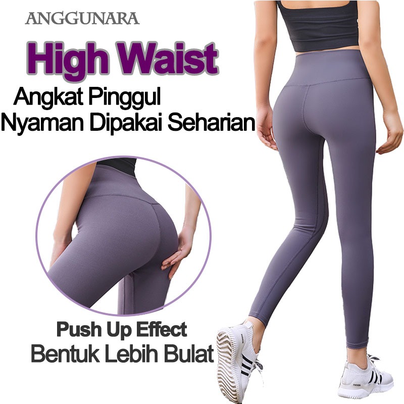 Legging Olahraga Wanita High Waist  Tidak Tembus Pandang & Elastis Nyaman untuk Gym & Yoga