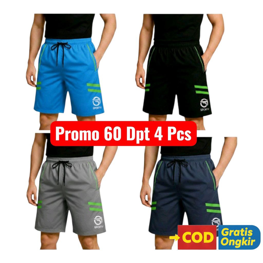 Celana Pendek Pria  olahraga  jumbo sport isi 4 / Celana pendek pria terlaris