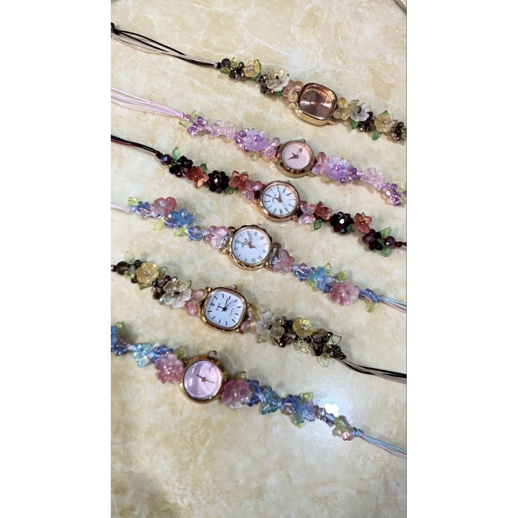 Jam tangan manik aesthetic Gelang tali serut Fairy Bracellets