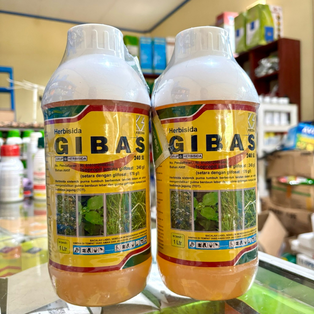 Herbisida Sistemik GIBAS 240SL 1 Liter - Herbisida Pembasmi Segala Jenis Rumput Gibas
