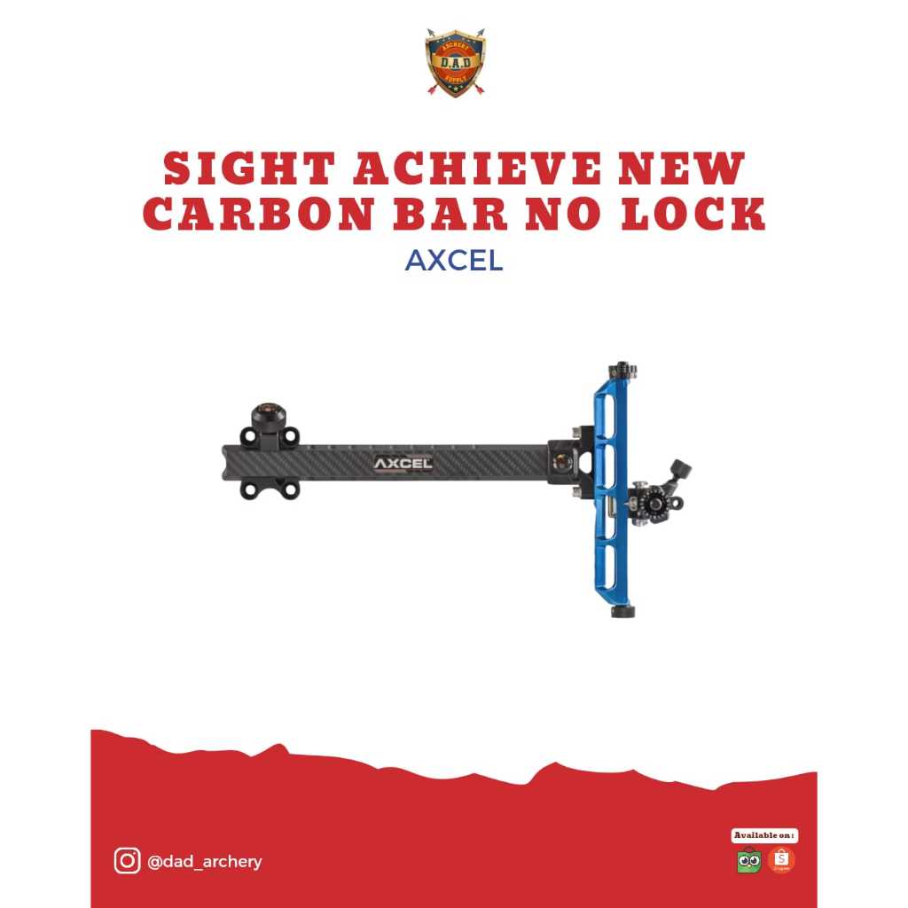 AXCEL Achieve New Carbon Bar No Lock RXL 9 RH – Sight Recurve Archery (Blue)