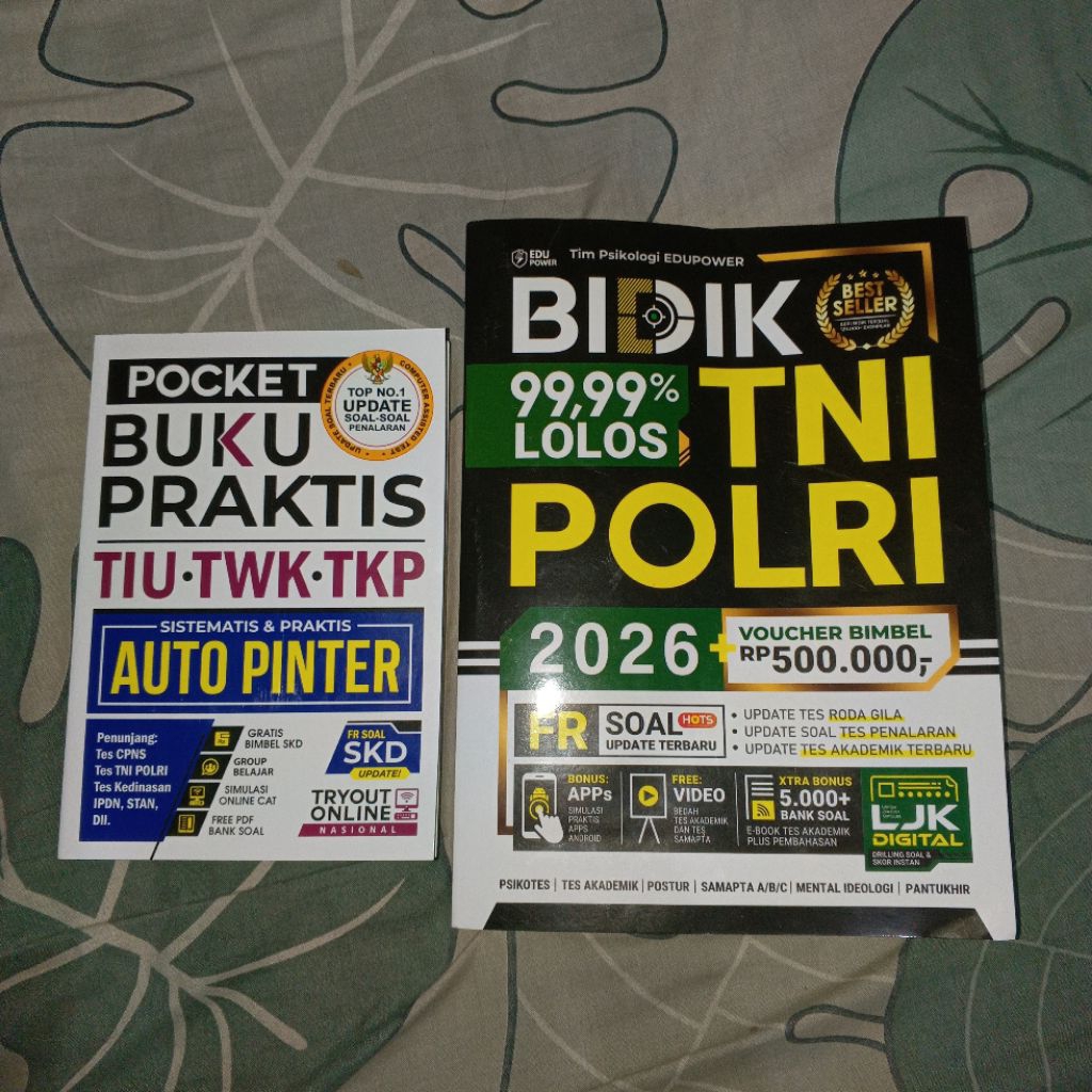 Buku Bidik 99,99% Lolos TNI POLRI 2026 + Buku Praktis TIU TWK TKP (Preloved Like New)