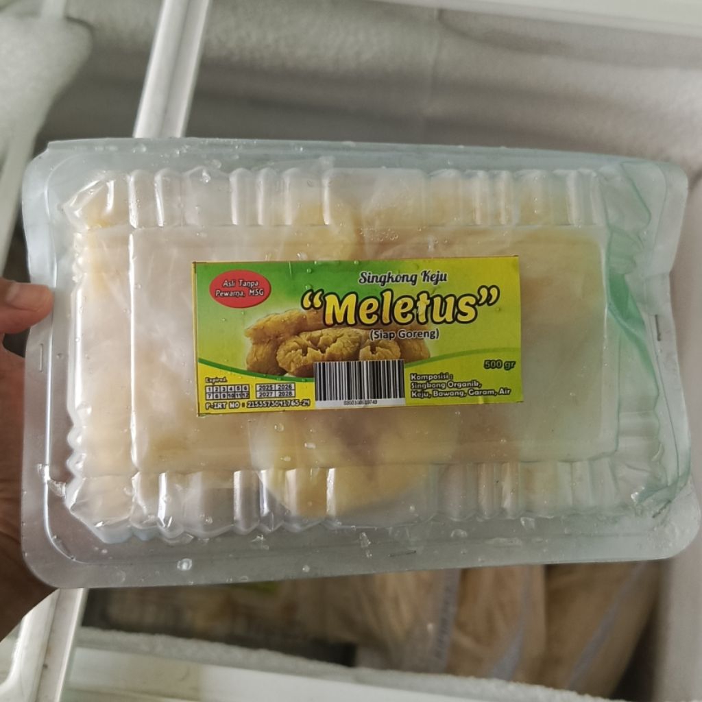 Meletus Singkong Keju 500 g gram Frozen Snack Camilan