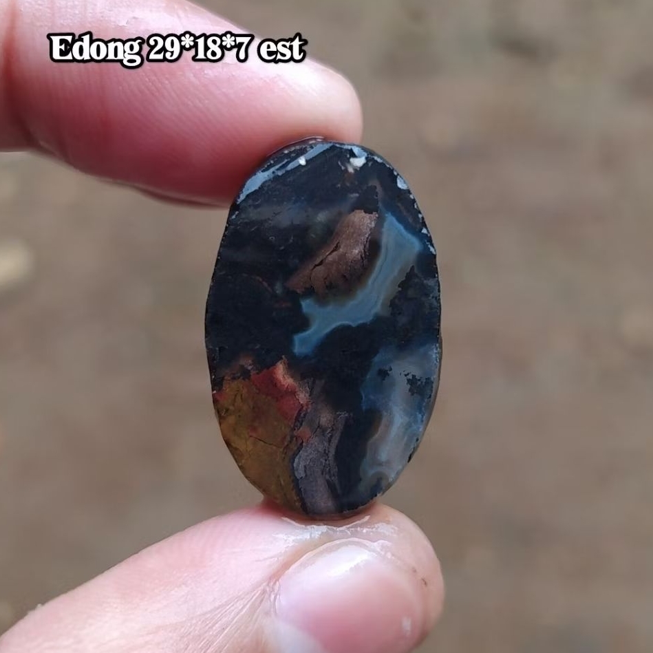 (BISA COD) Bahan Pola Kasar Batu Akik Pancawarna Garut Edong