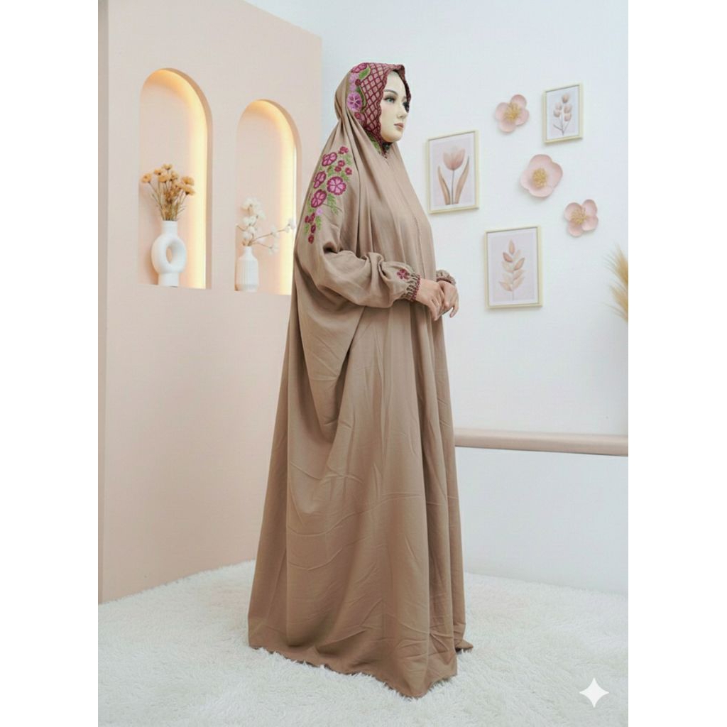 MUKENA RAYON BORDIR || MUKENA TANPA TALI